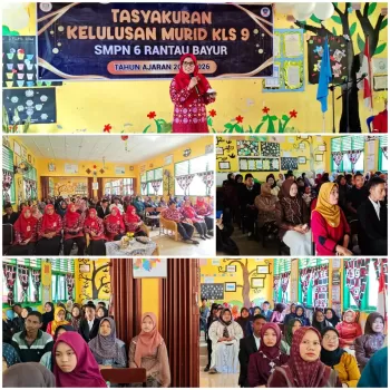 Tasyakuran Perpisahan Kelas IX SMP Negeri 6 Rantau Bayur Tah